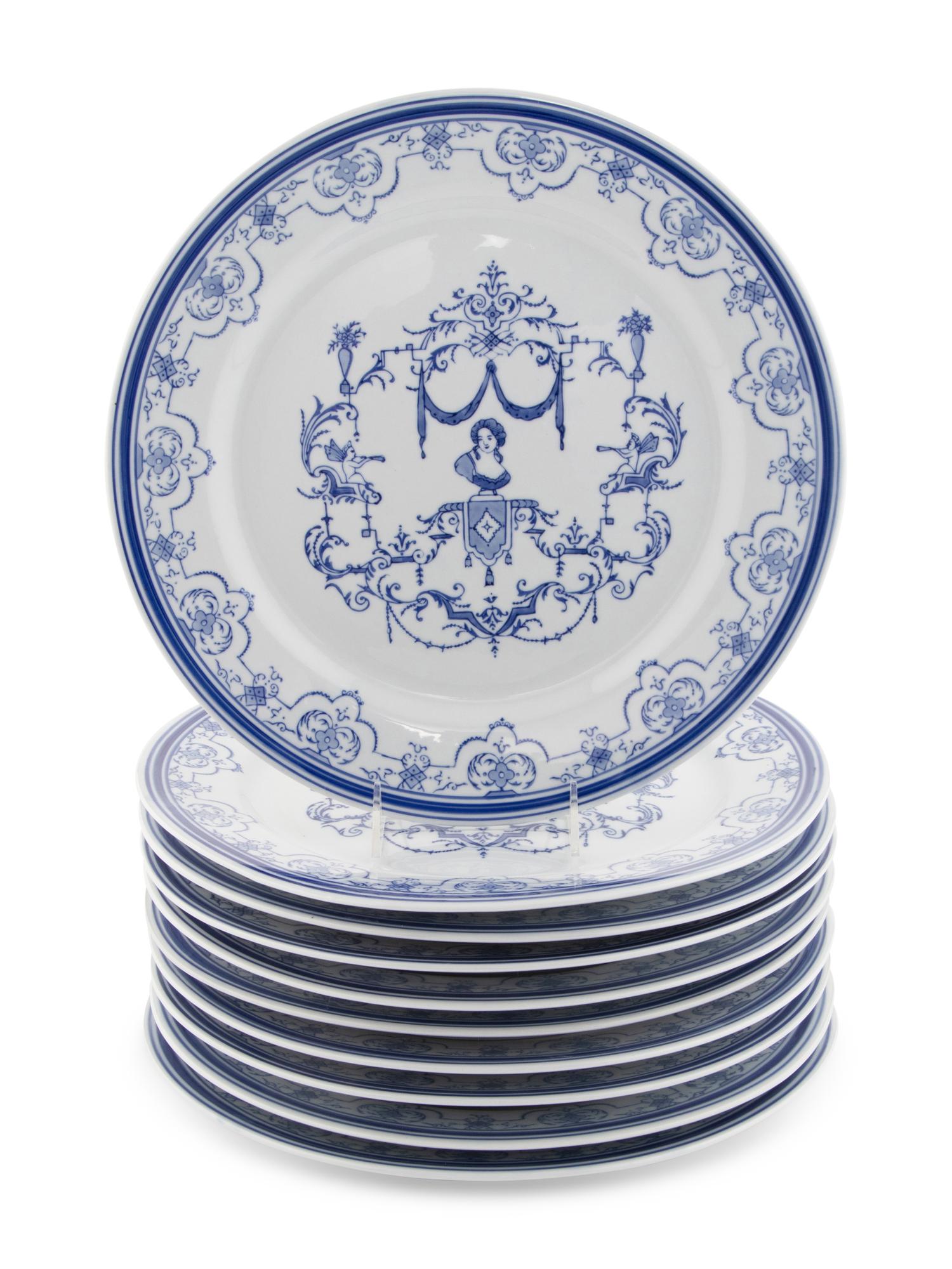 A Set of Twenty Porcelain Chargers