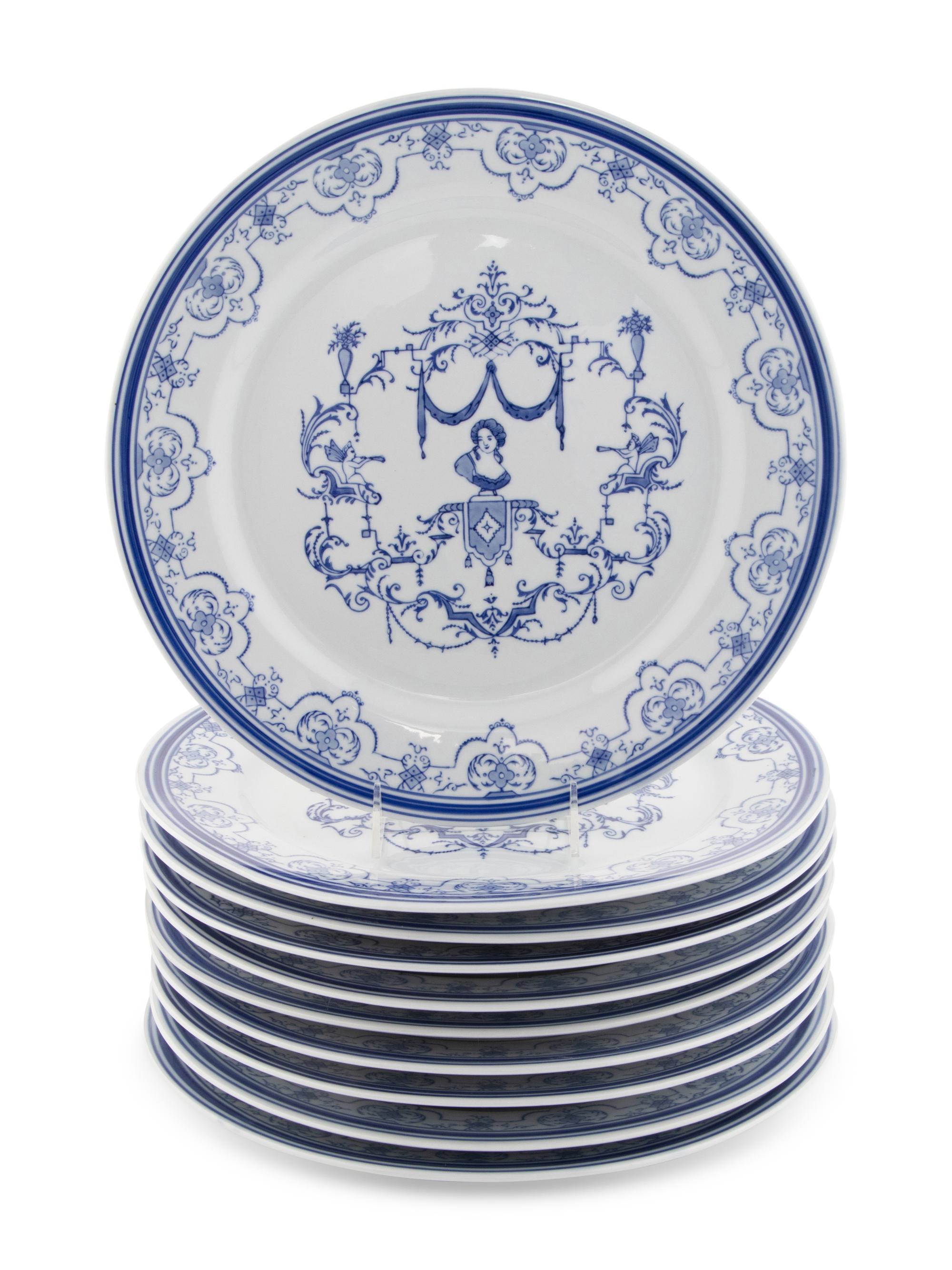 A Set of Twenty Porcelain Chargers