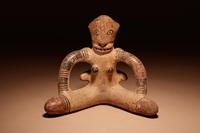 A Nicoya Polychrome Pottery Mother and Child