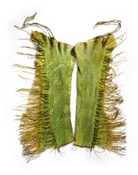 Kiowa Beaded Hide Leggings, with Morning Star