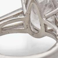 A Platinum and Diamond Ring Pear Shape 9.45 Carats, GIA Certified