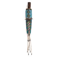 Plains Beaded Knife Sheath, with Buffalo Rawhide Lining