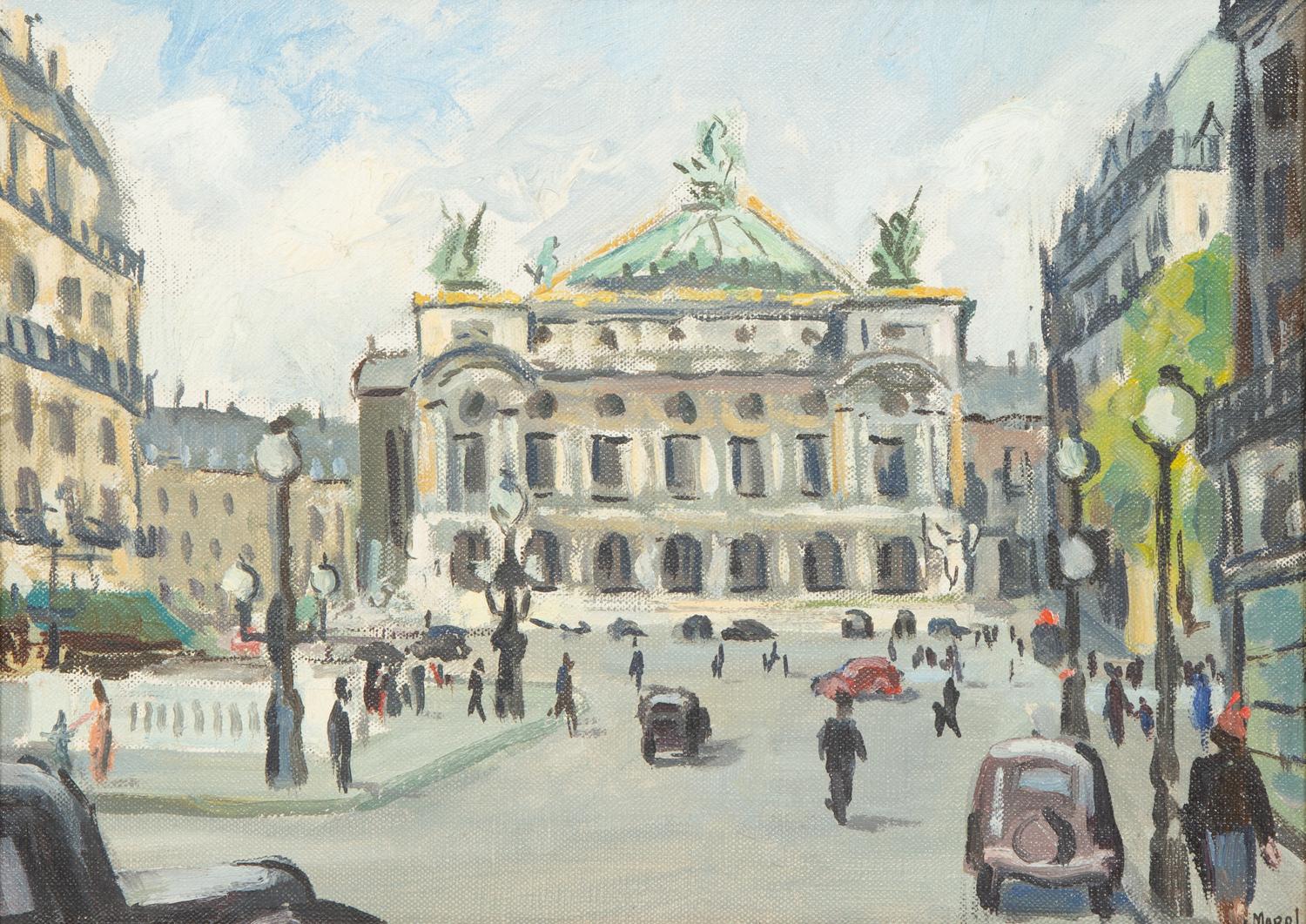 Eighteen Parisian Street Scene Paintings