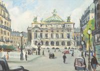 Eighteen Parisian Street Scene Paintings
