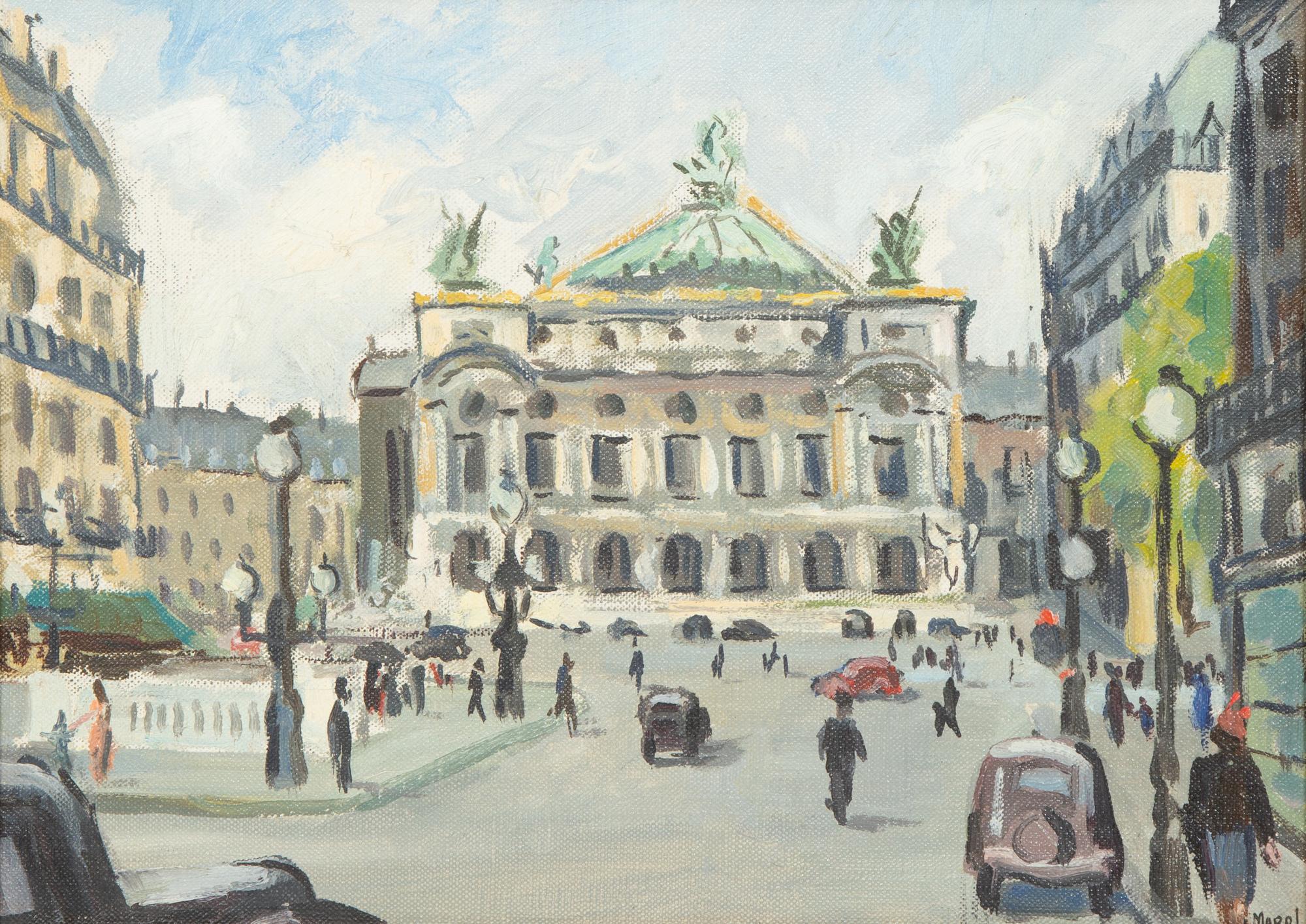 Eighteen Parisian Street Scene Paintings
