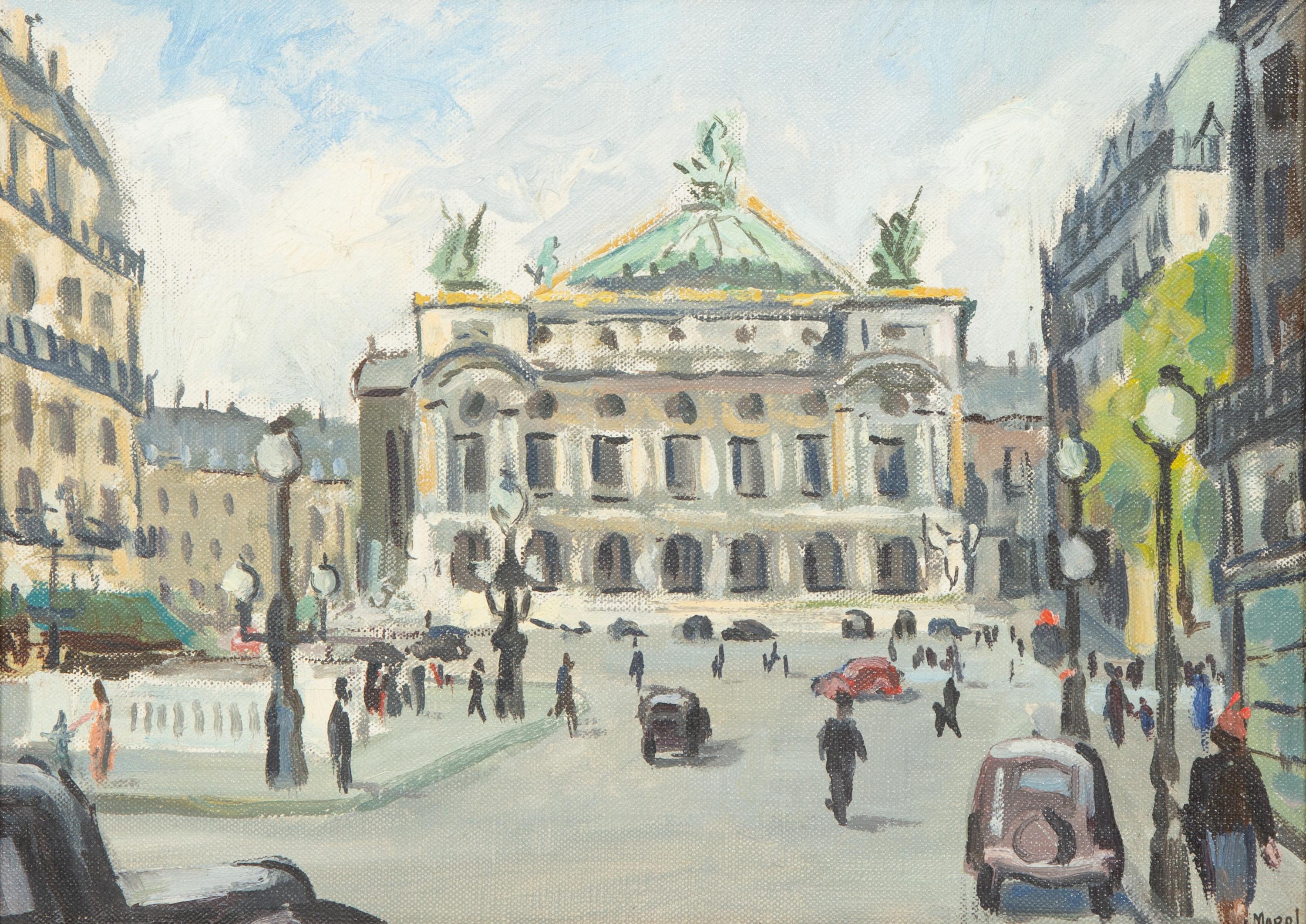 Eighteen Parisian Street Scene Paintings