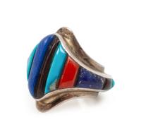 Mosaic Inlay Necklace and Ring