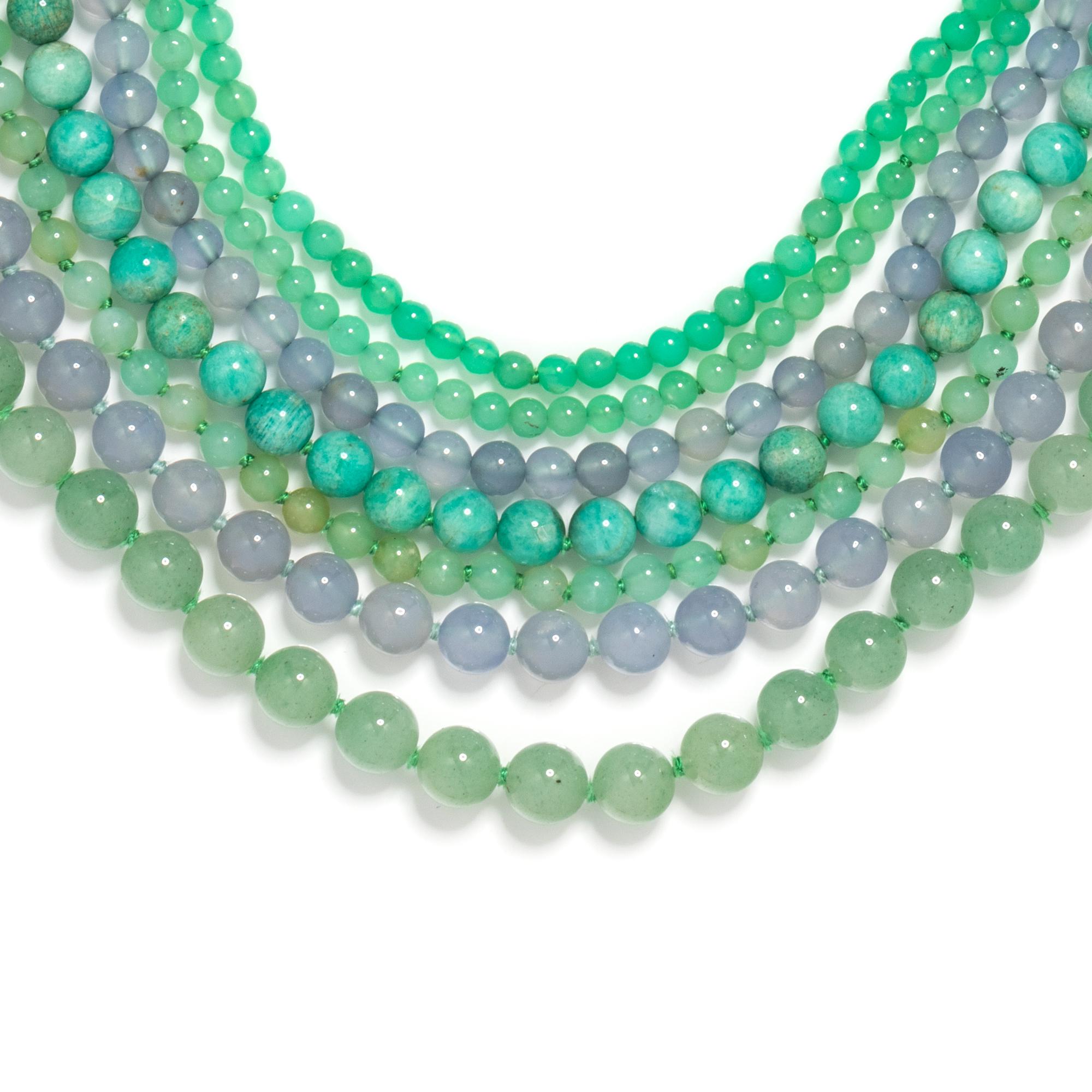 TIFFANY & CO., HARDSTONE TORSADE NECKLACE