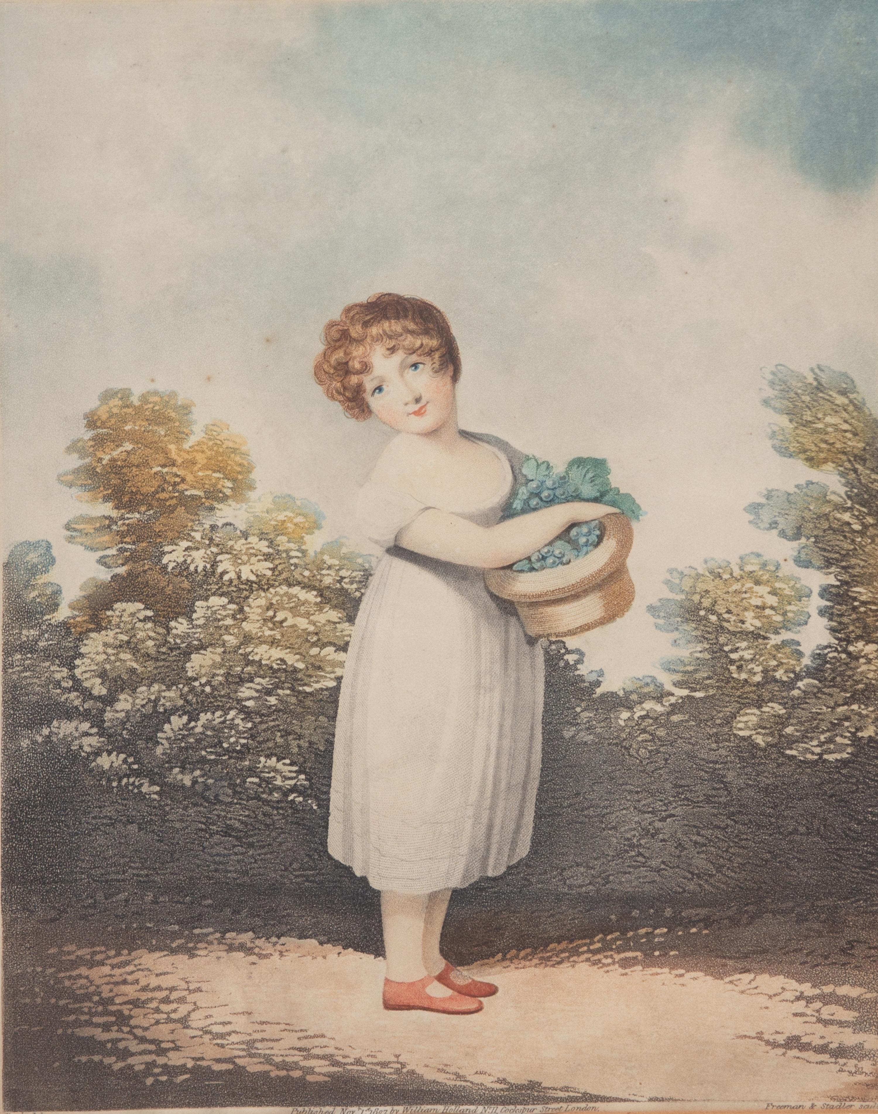 Four Gilt Framed English Stipple Engravings Image 12 x 8 inches. — 19TH CENTURY
