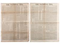 [SLAVERY & ABOLITION]. A group of 4 issues of the anti-slavery paper, The National Era . Washington, DC: American and Foreign Anti-Slavery Society, 1848.