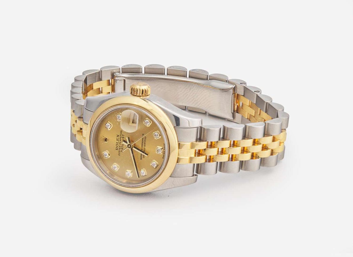 A Ladies Two-Tone Oyster Perpetual Datejust with Diamond Markers