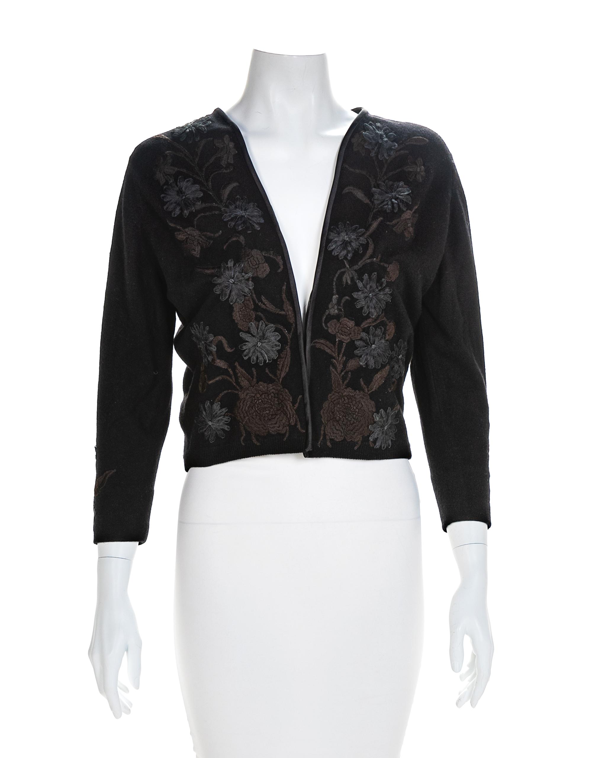 Four Helen Bond Carruthers Embroidered Cardigans, 1950s No size label