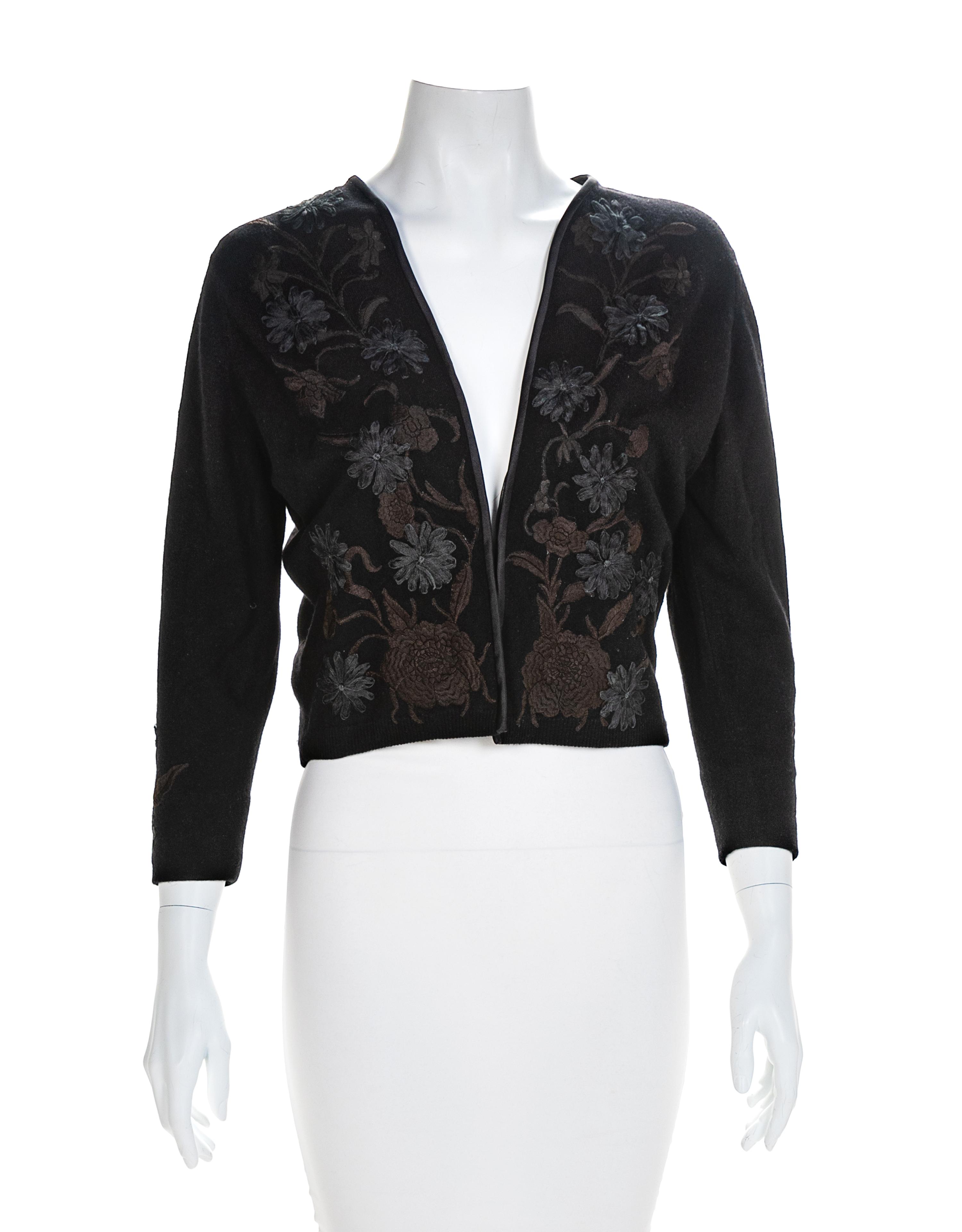 Four Helen Bond Carruthers Embroidered Cardigans, 1950s No size label