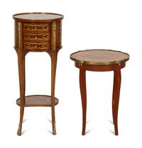 Two Marquetry Side Tables