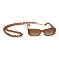 CHANEL, SUNGLASSES & BEADED CHAIN