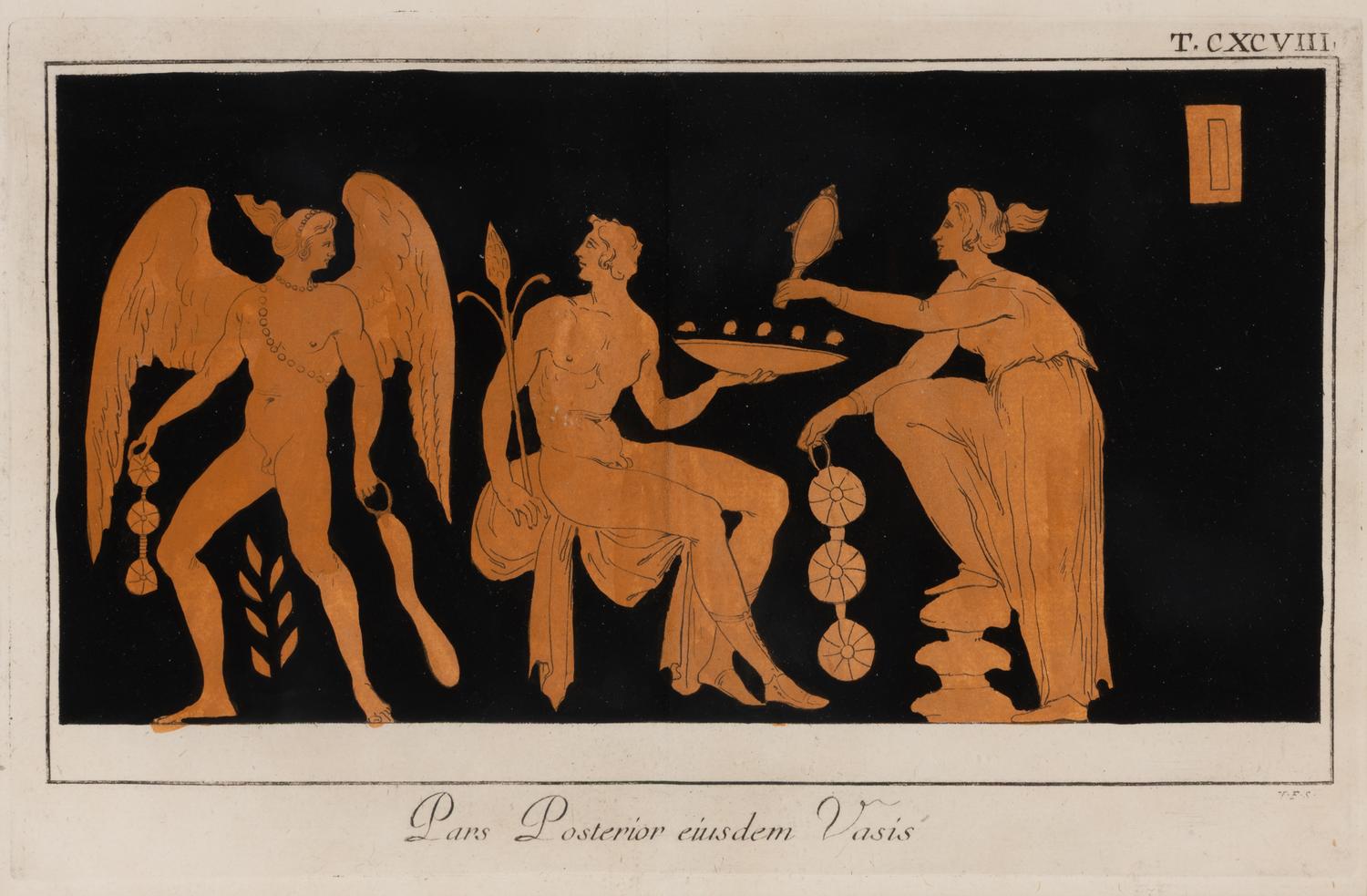A Group of Eight Hand-Colored Engravings of Vase Designs