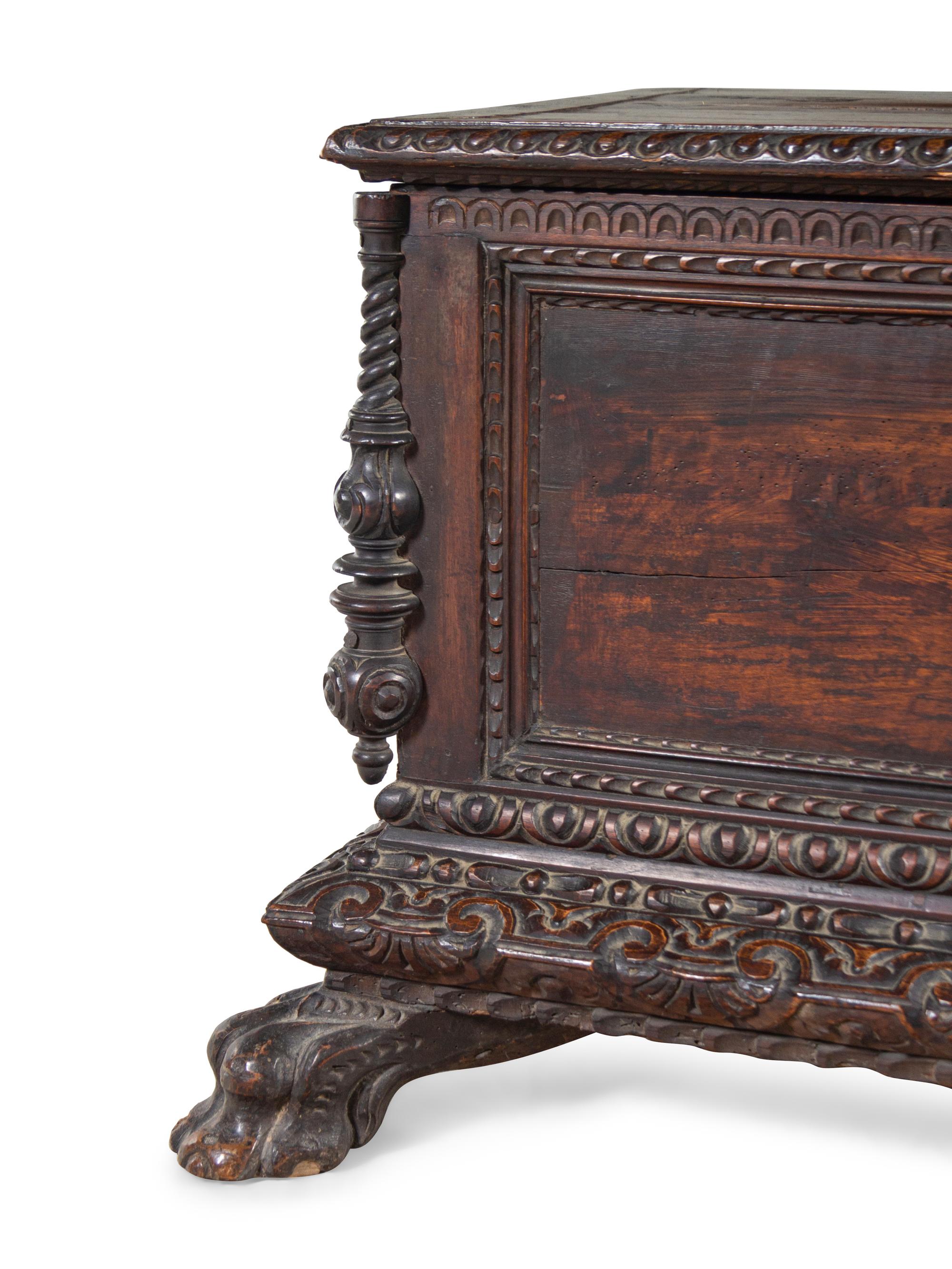 An Italian Walnut Cassone