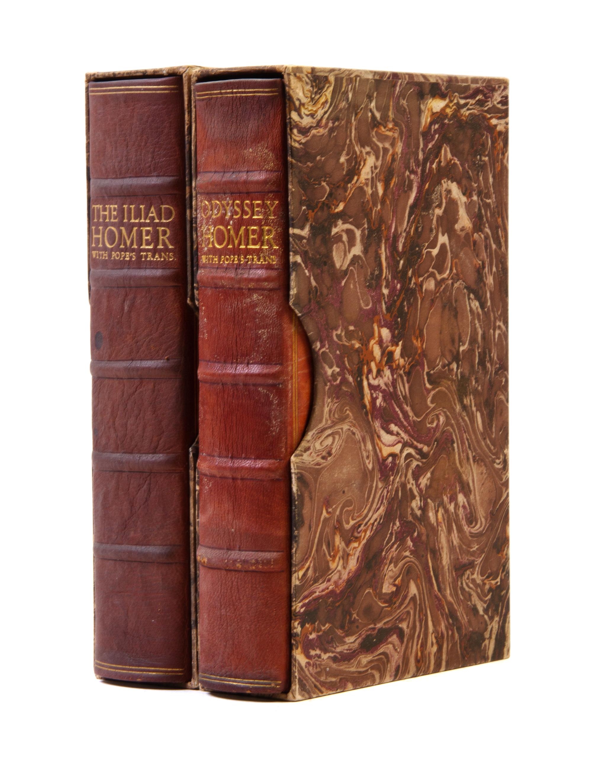 (NONESUCH PRESS) HOMER. The Iliad [and] The Odyssey. Trans. by Pope. NY, 1931. 2 vols. Limited.