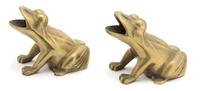 Two Brass Frogs Height of taller 4 1/2 inches. — 20TH CENTURY