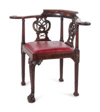 A George III Style Mahogany Corner Chair