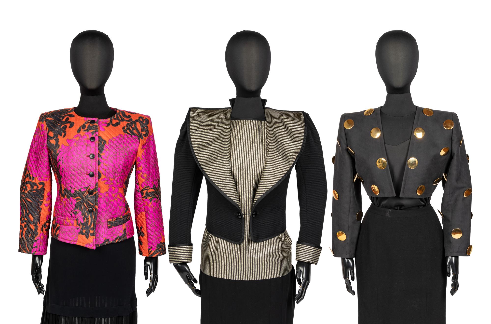 Four Saint Laurent Rive Gauche Items: Three Jackets & One Top, 1980s