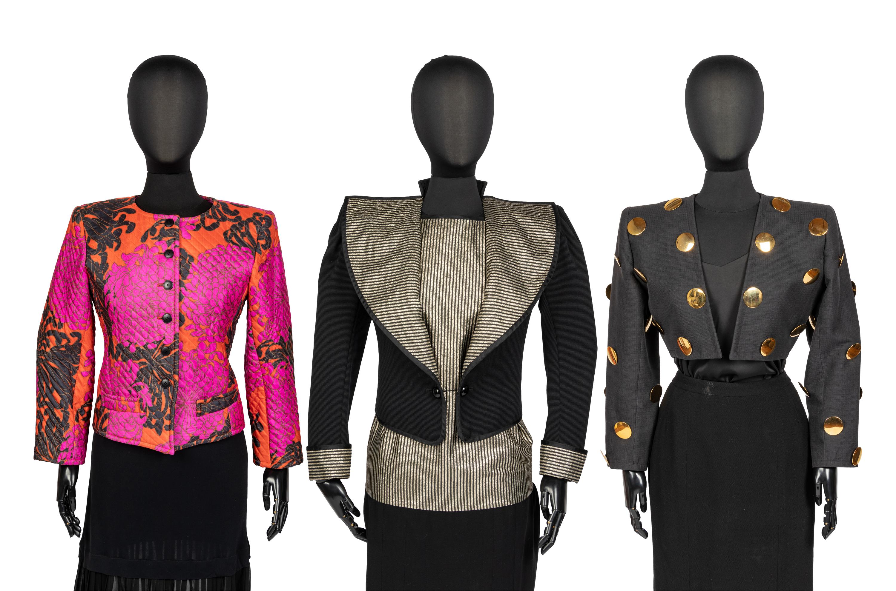 Four Saint Laurent Rive Gauche Items: Three Jackets & One Top, 1980s