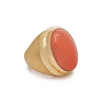 MAZ, YELLOW GOLD AND CORAL RING