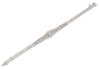 A Platinum and Diamond Bracelet, 10.44 dwts.