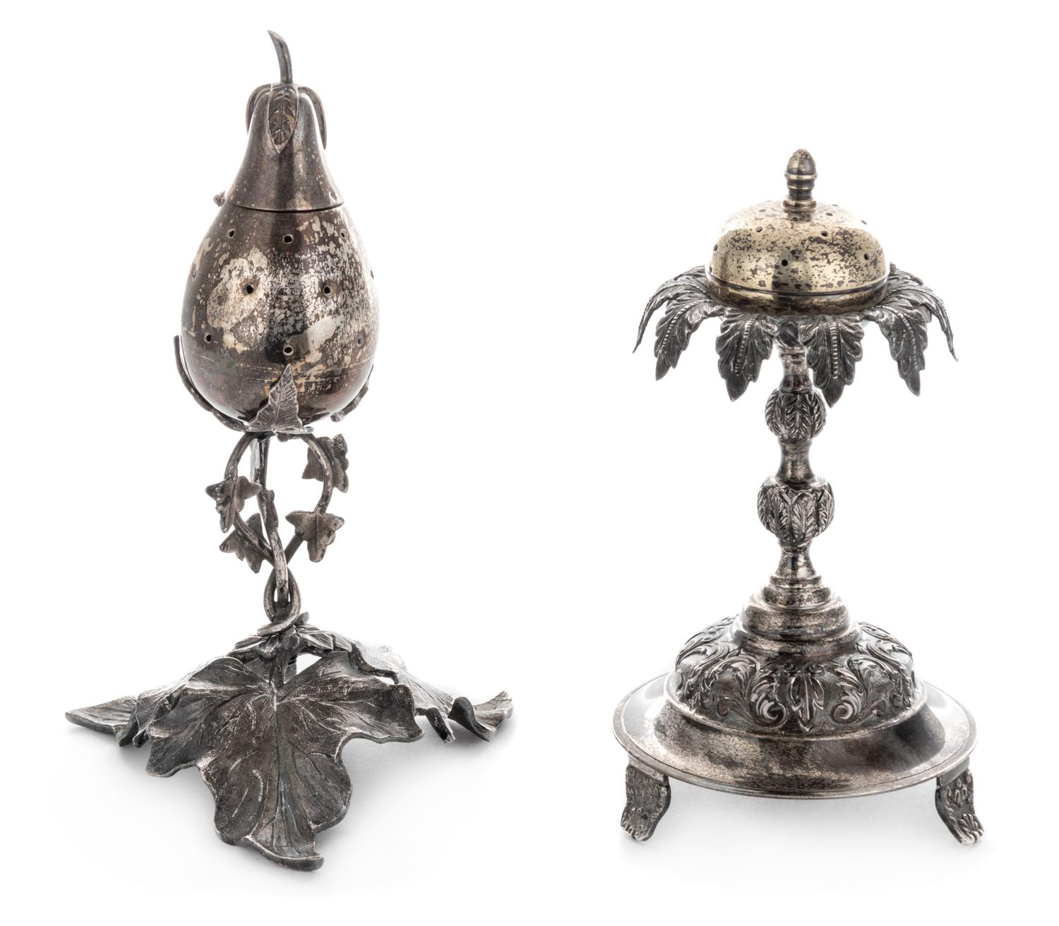 Two Continental Silver Spice Boxes