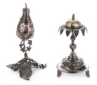 Two Continental Silver Spice Boxes