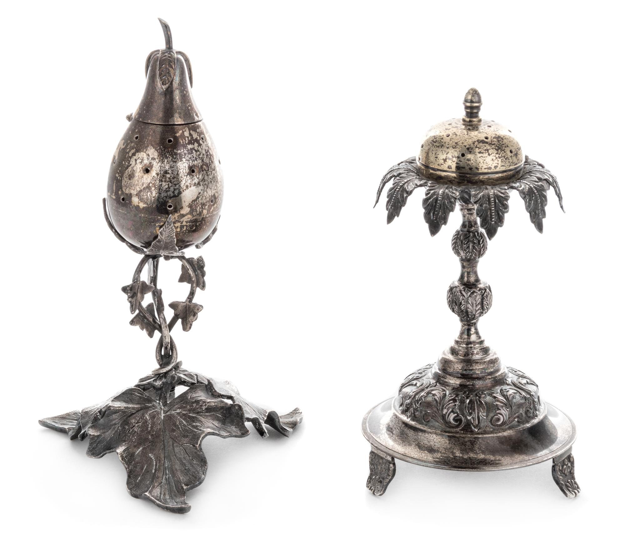 Two Continental Silver Spice Boxes