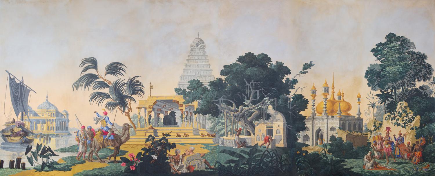 Twenty Zuber Panoramic Wallpaper Panels — IN THE HINDUSTAN PATTERN, 21ST CENTURY