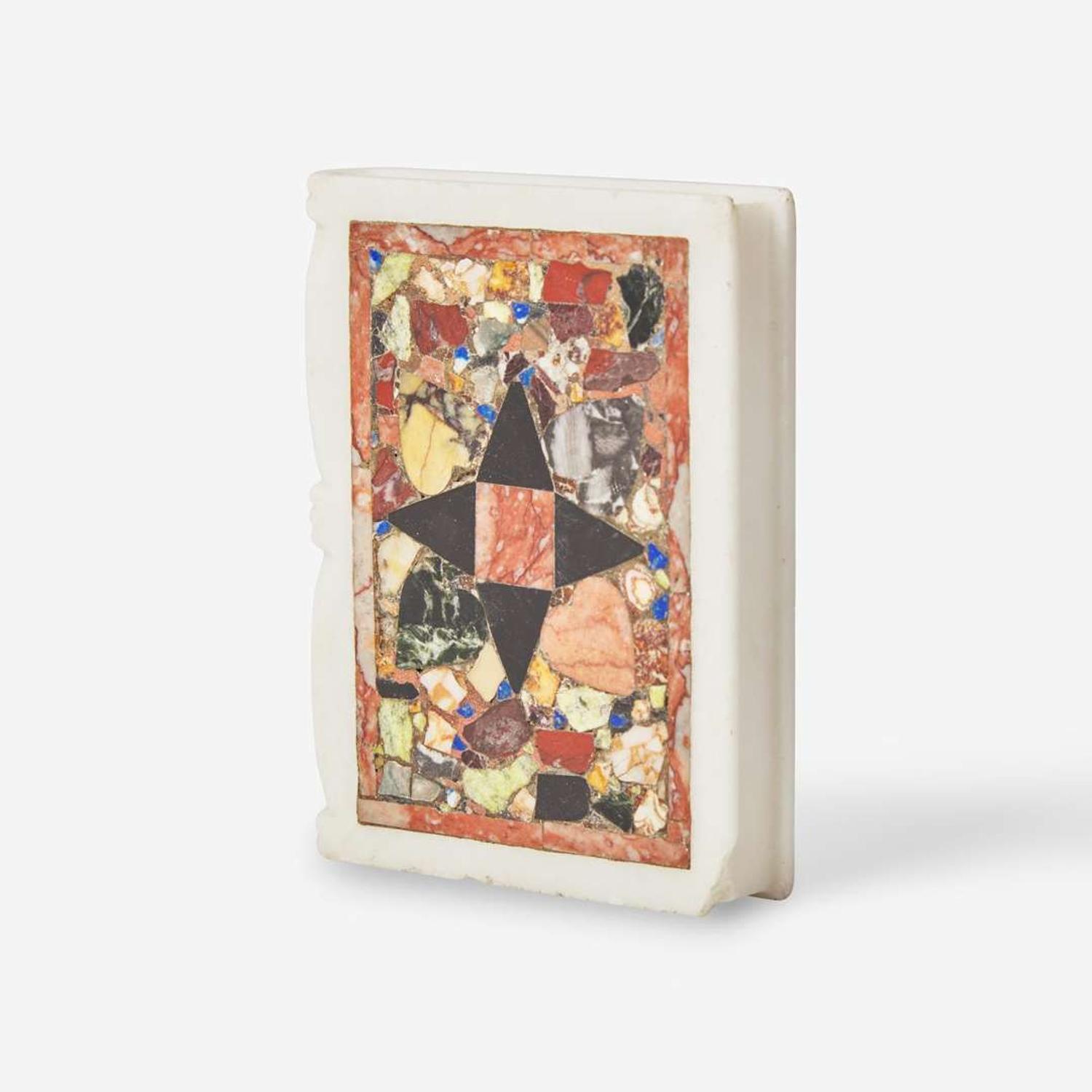 A collection of twenty-two Victorian specimen marble and stone book-form and other paperweights Most English and Continental, 19th and early 20th century