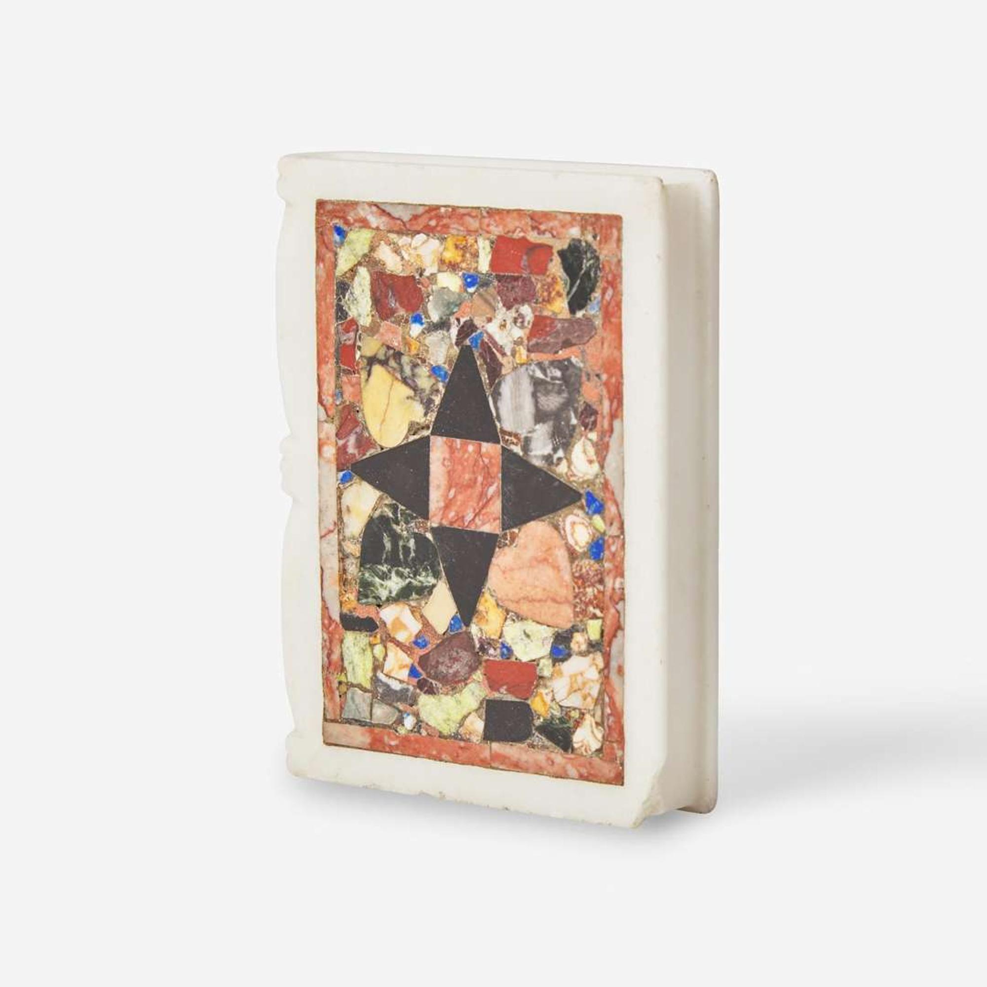 A collection of twenty-two Victorian specimen marble and stone book-form and other paperweights Most English and Continental, 19th and early 20th century