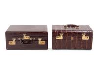 Two Leather Veneered Valises