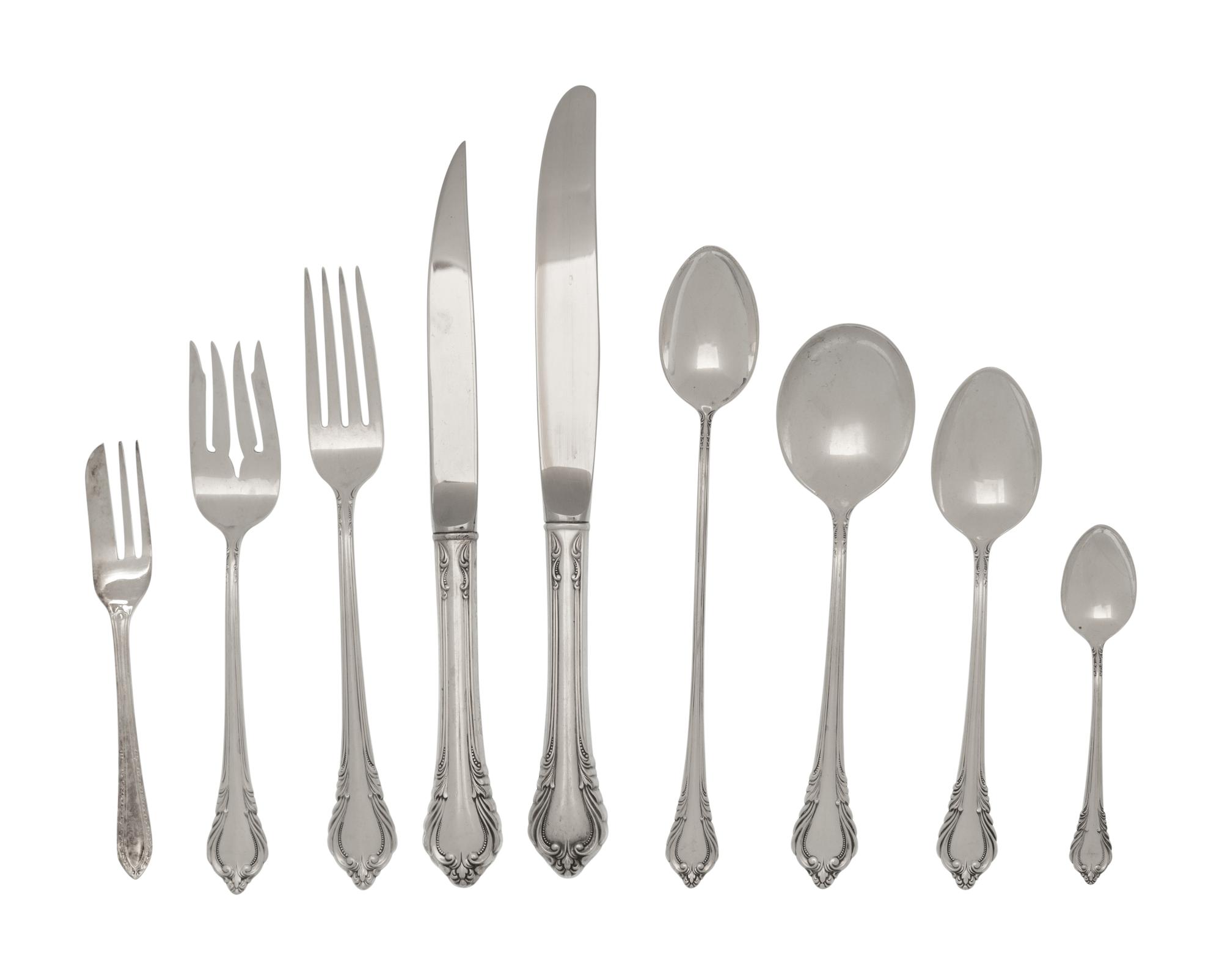 An American Silver Flatware Service