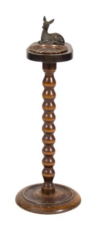 A Victorian Walnut Smoking Stand Height 24 1/2 inches.