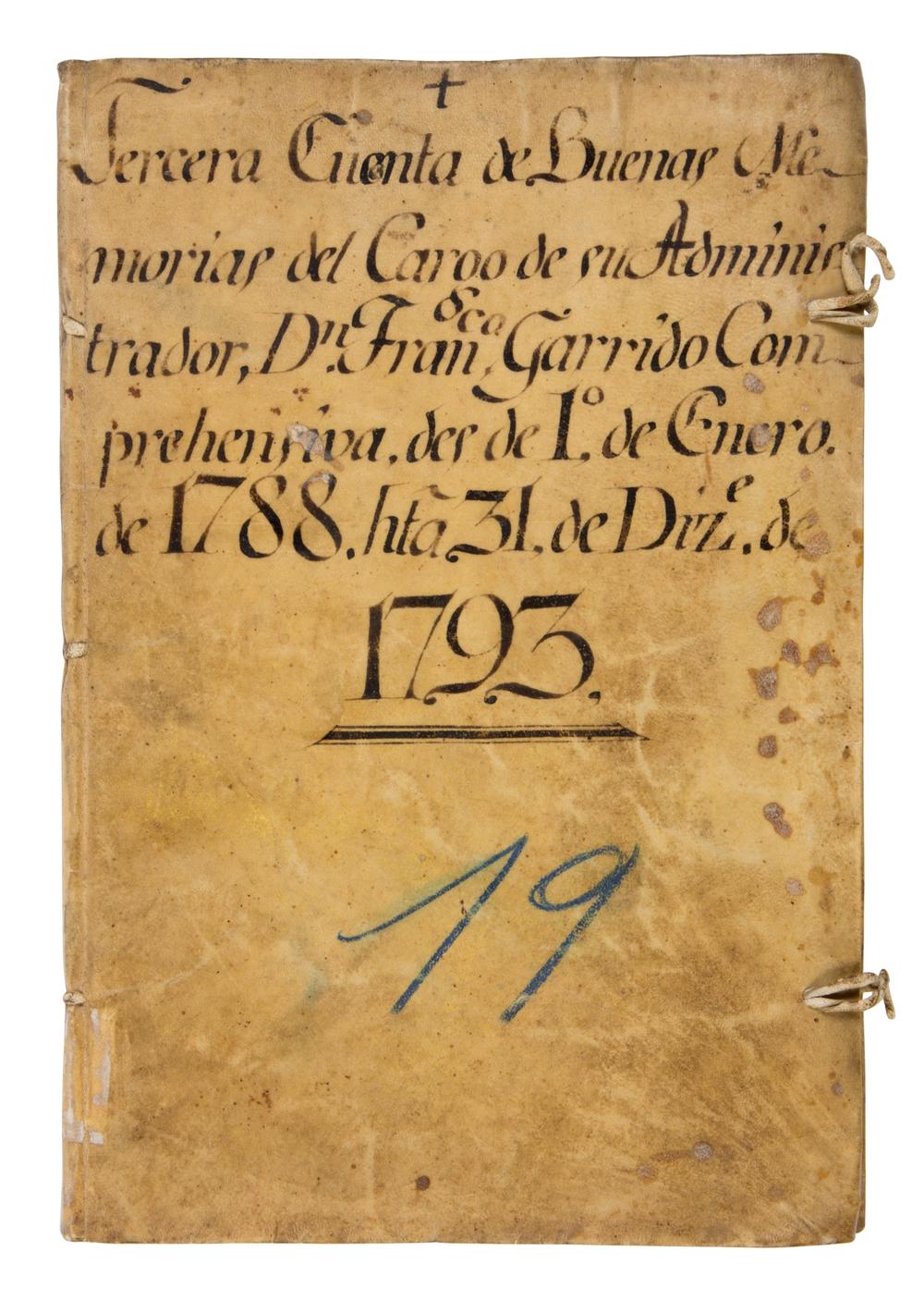 DON FRANCISCO GARRIDO AND ASSOCIATES Account Ledger, in Spanish, manuscript on paper [Peru, Lima, 1788–1793]