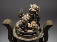 A Bronze Tripod Incense Burner and Cover