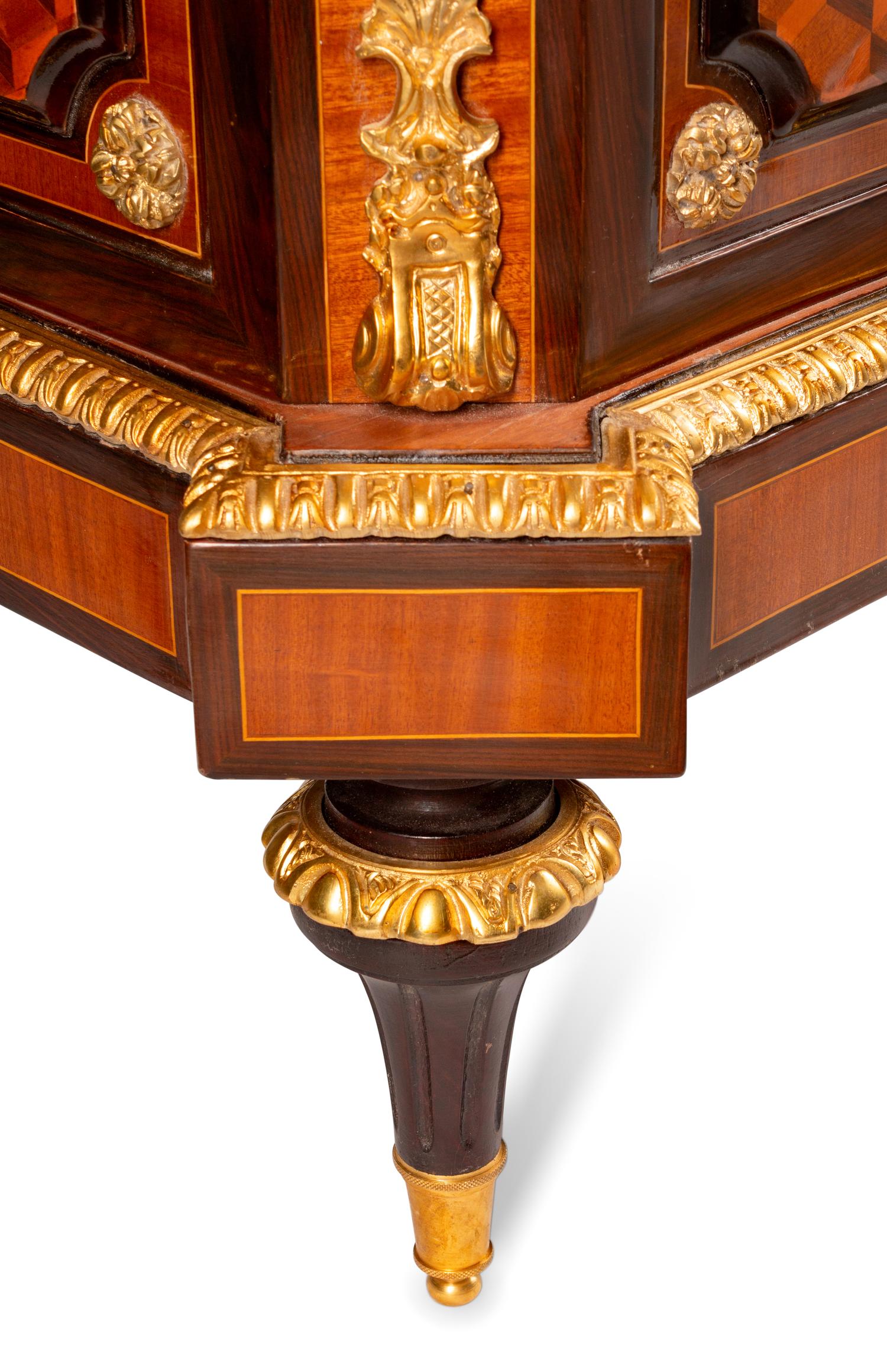 A Louis XVI Style Gilt-Bronze-Mounted Parquetry Meuble d'Appui