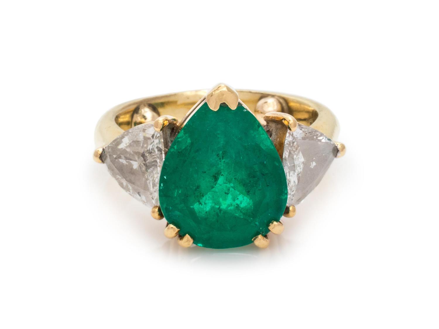 Emerald and Diamond Ring
