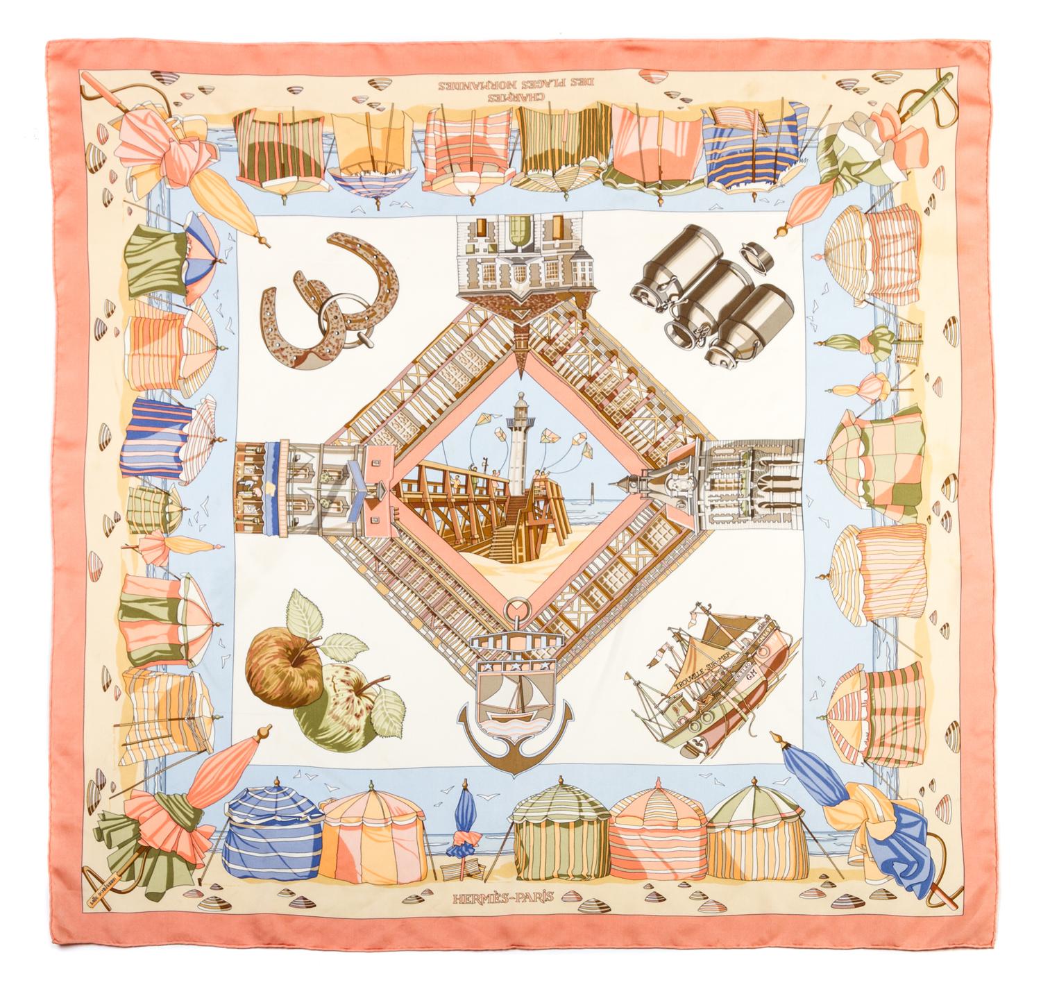 An Hermes Silk Scarf, 35 x 35 inches.