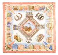 An Hermes Silk Scarf, 35 x 35 inches.