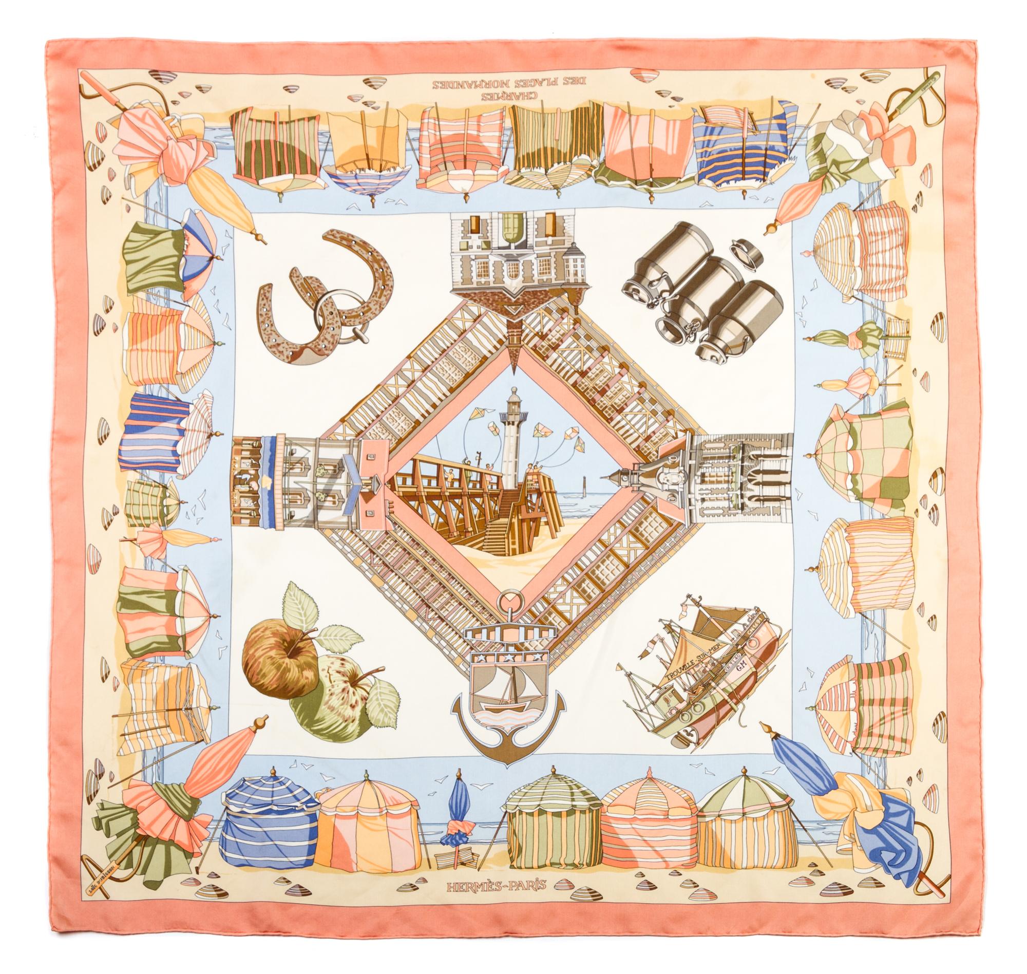 An Hermes Silk Scarf, 35 x 35 inches.