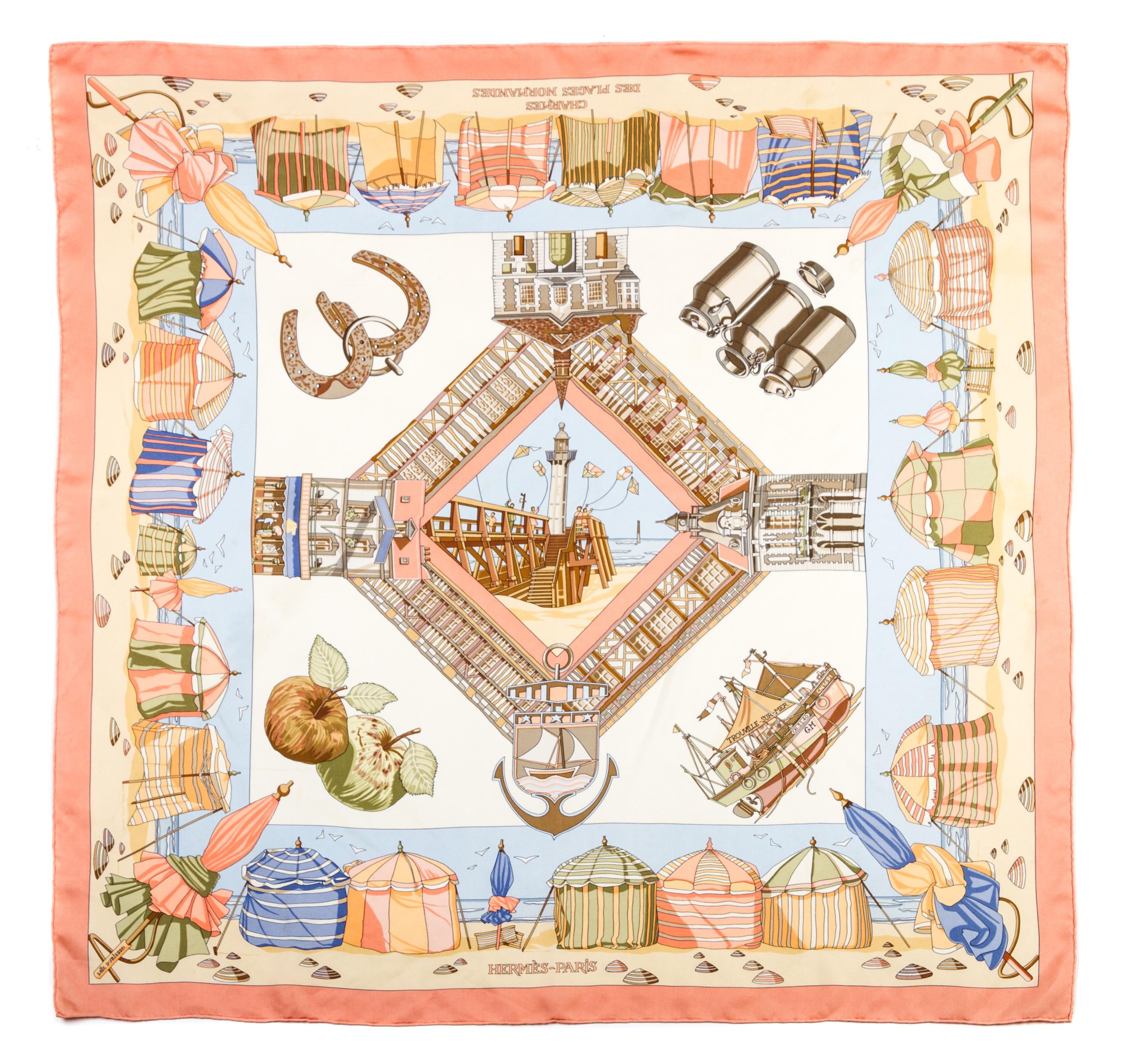 An Hermes Silk Scarf, 35 x 35 inches.