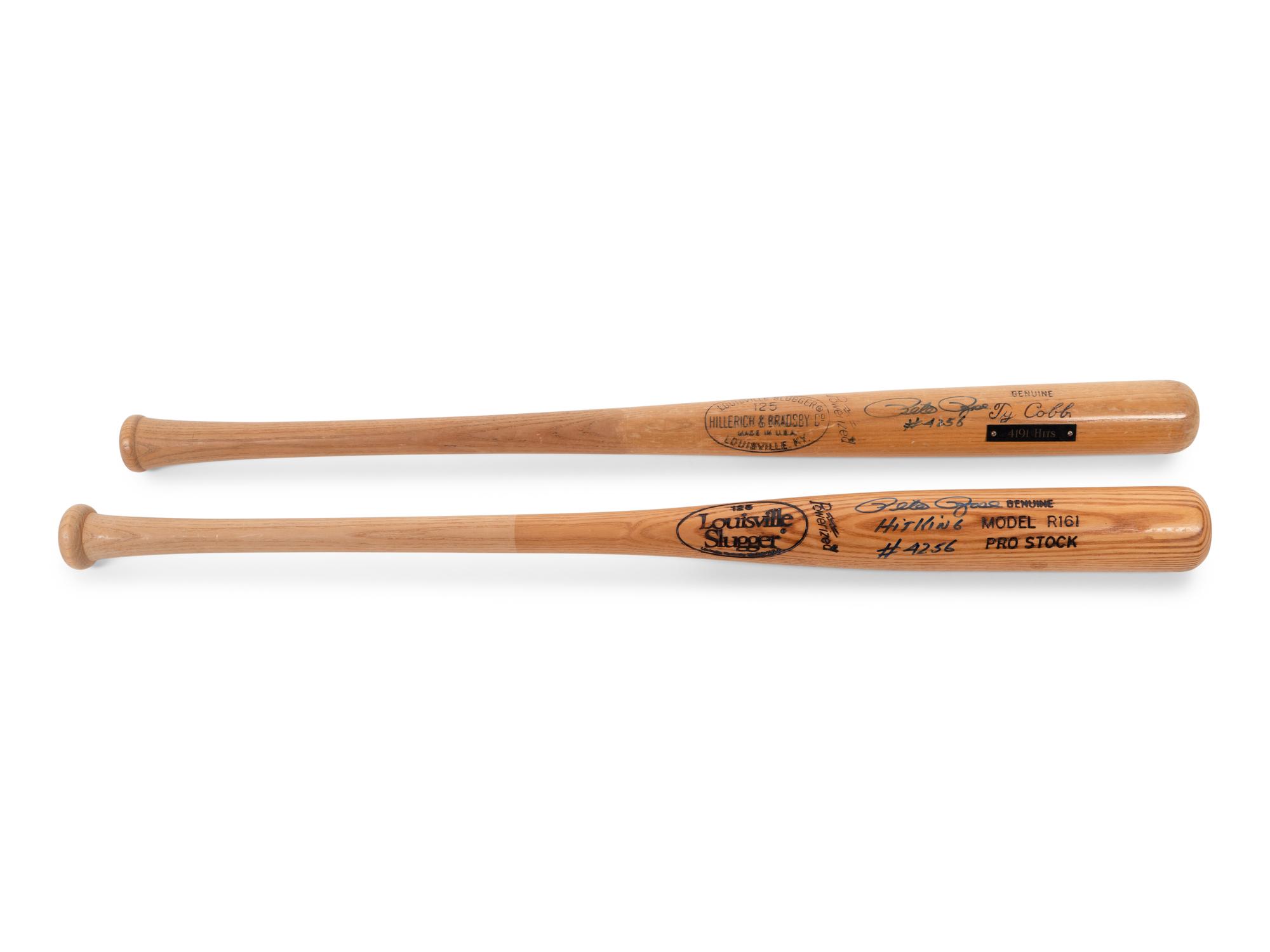 A Group of Pete Rose Signed Autograph Baseball Bats (BAS Beckett Authentication Services Certified),
