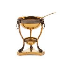 A Tiffany & Co. Silver-Gilt Double Bowl Salt Cellar