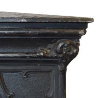 A Cast Aluminum Newel Post manufactured by the Winslow Brother's Foundry for the Isabella Building, Chicago, IL. 21.25" W x 11.5" D x 5 — United States, Circa 1893