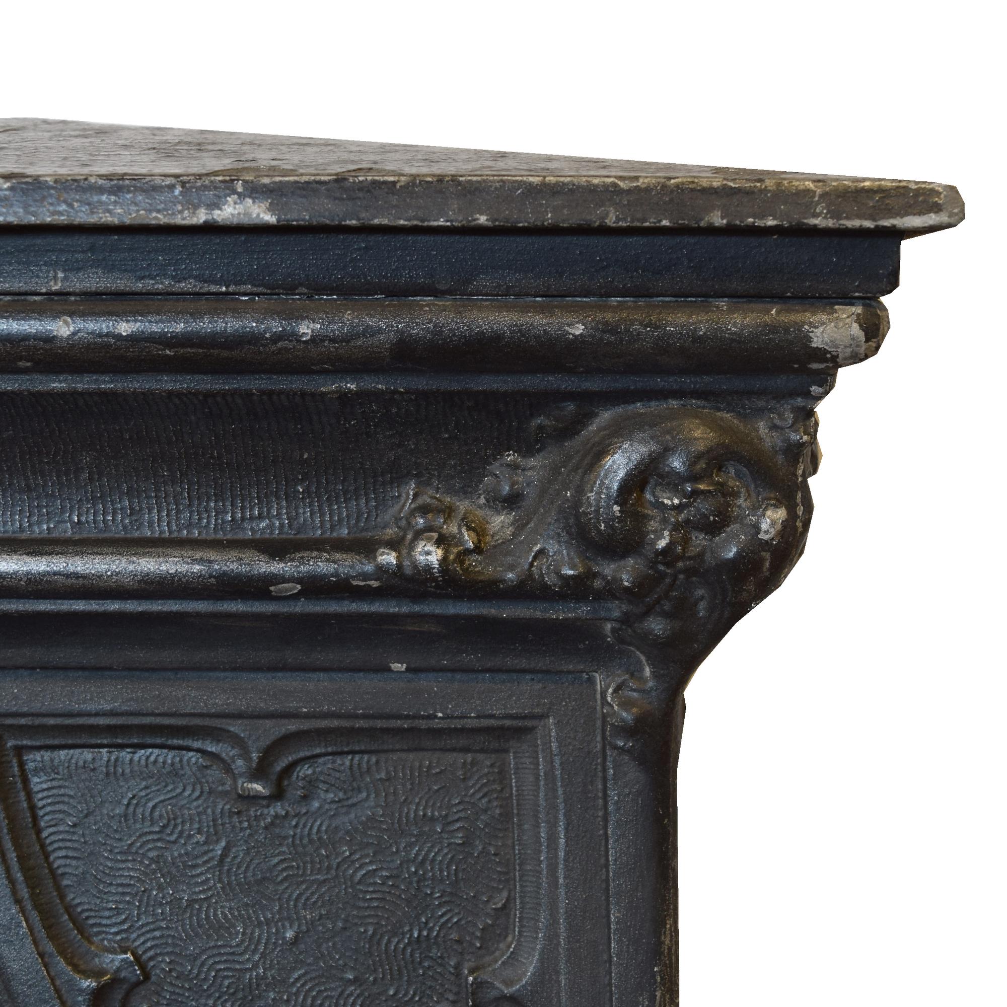 A Cast Aluminum Newel Post manufactured by the Winslow Brother's Foundry for the Isabella Building, Chicago, IL. 21.25" W x 11.5" D x 5 — United States, Circa 1893