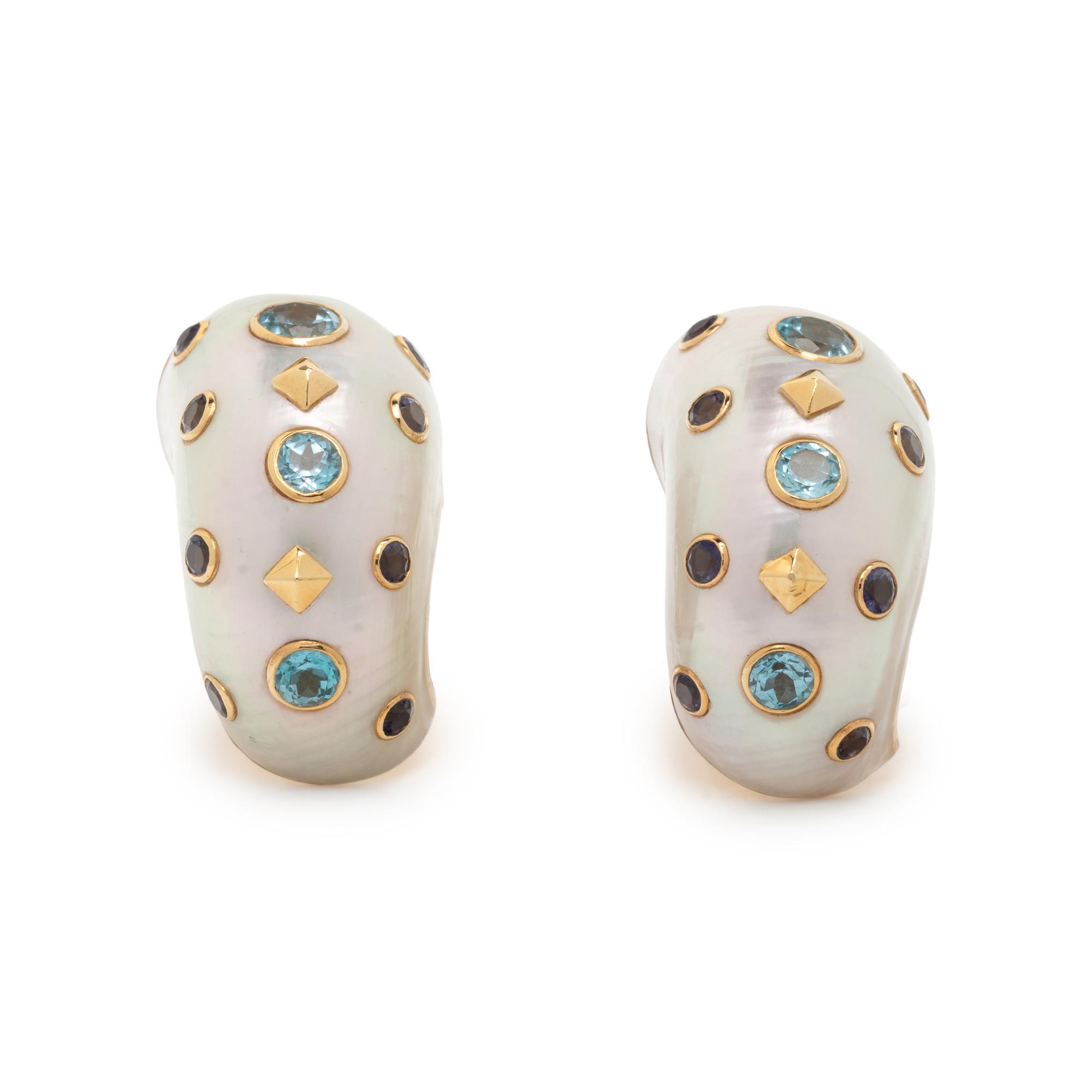 TRIANON, TURBO SHELL AND MULTIGEM EARRINGS